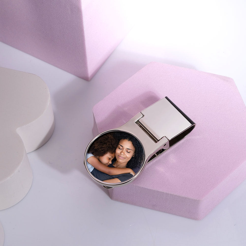 Stainless Steel Photo Engraved Money Clip