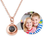 Photo Projection Round Pendant & Chain
