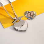 Stainless Steel Envelope Heart Photo Locket