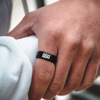 Officially Licensed Ohio State University College Black Stainless Ring