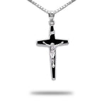 Sterling Silver Enameled Crucifix Charm