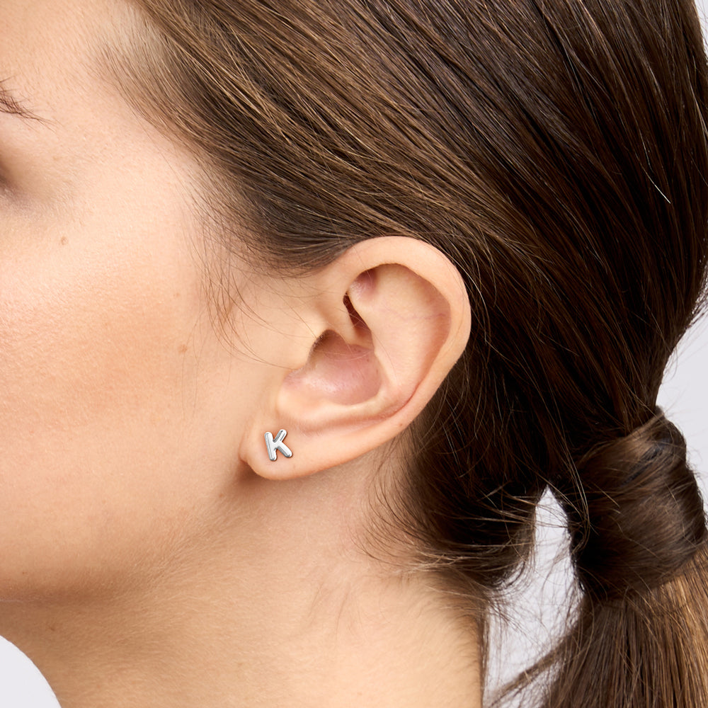 Bubble Initial Earrings