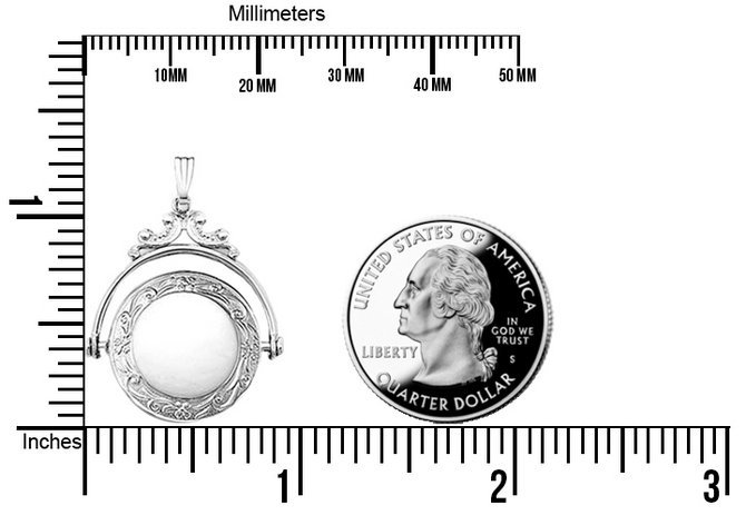 Swivel / Spinner Round Photo Locket
