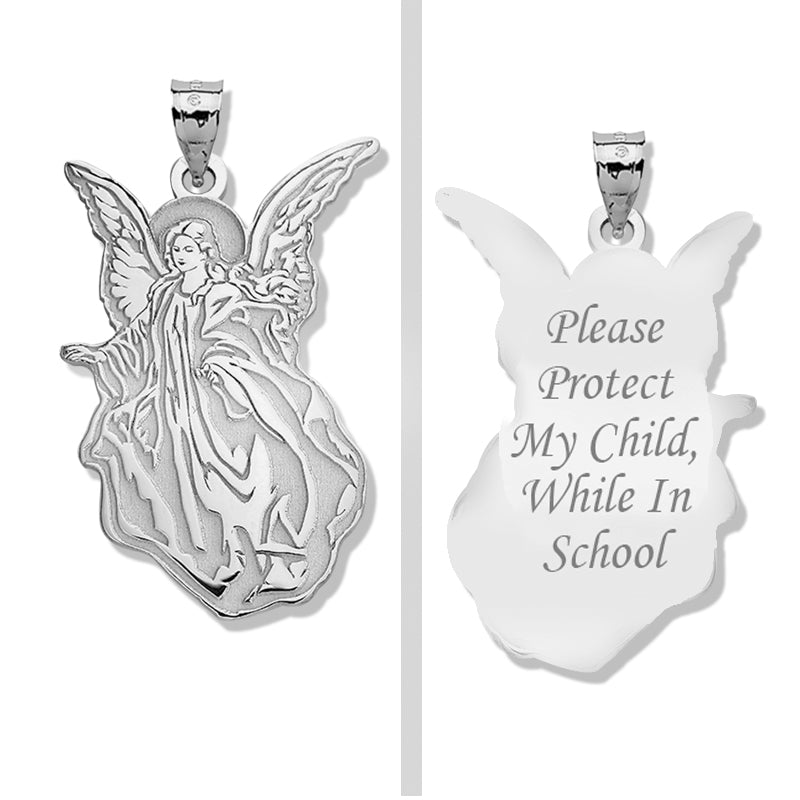 Guardian Angel "School Protect" Double Sided Pendant  "EXCLUSIVE"