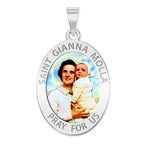 Saint Gianna Beretta Molla Oval Color Religious Medal