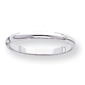 14K White Gold Approx. 0.08 Inch Half-Round Wedding Band — original PicturesOnGold photograph 2