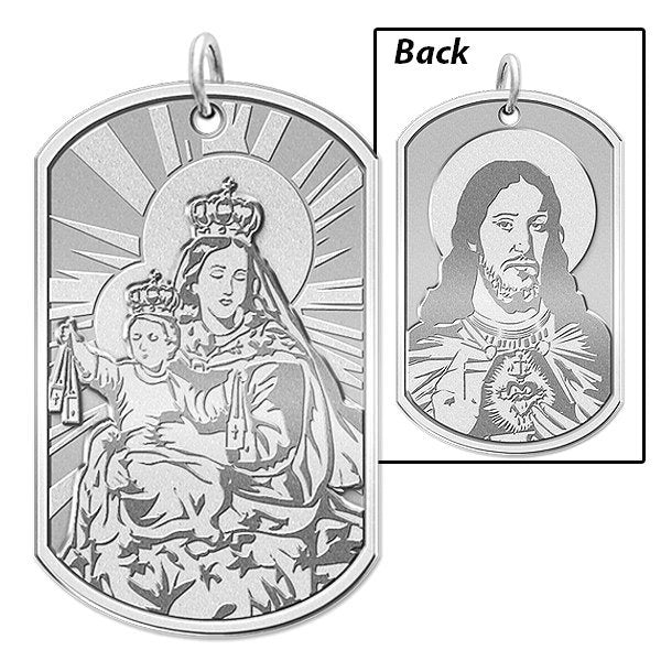 Scapular Double Sided Dog tag Religious Medal "EXCLUSIVE"