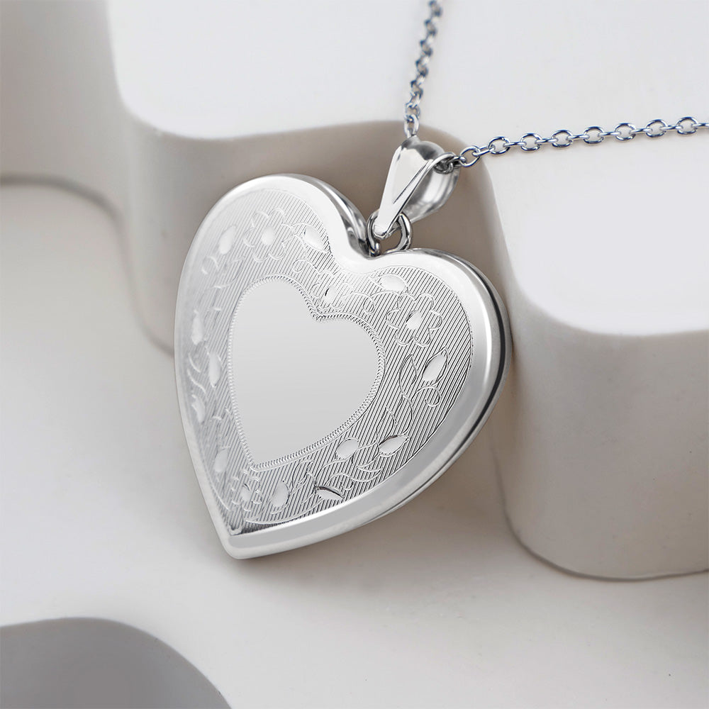 Floral Heart Border Design Locket