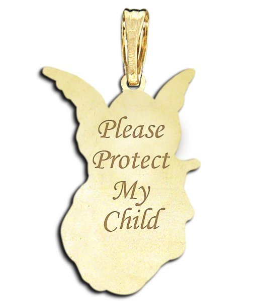 Guardian Angel "Protect My Child" Double Sided Pendant  "EXCLUSIVE"