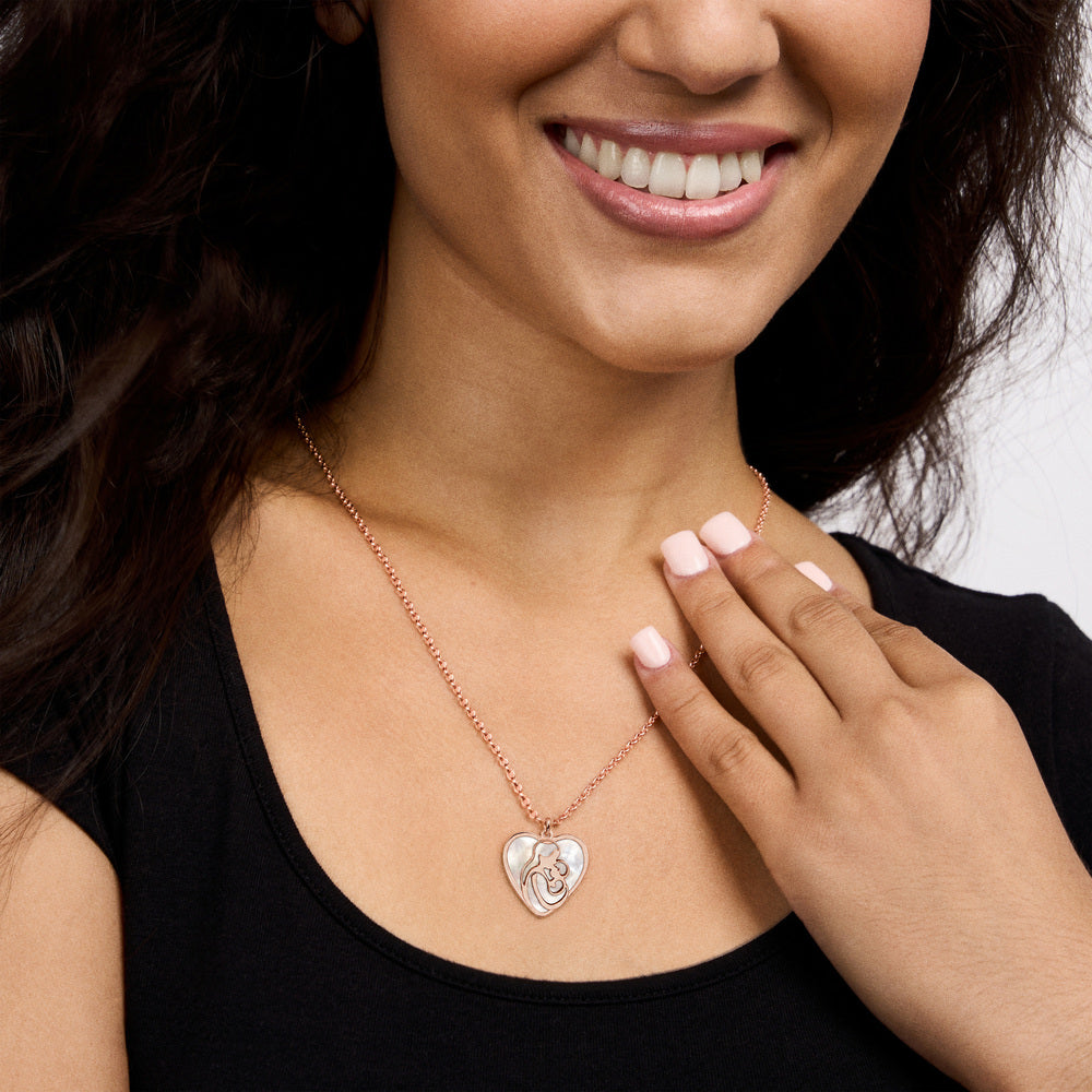 Mom & Baby Mother Of Pearl Pendant