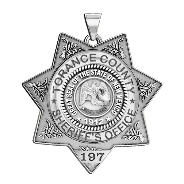 Personalized 7-Point Star New Mexico Sheriff Badge with Your Dept and Number