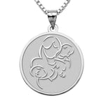 Mother with Two Sons - Round Pendant