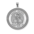 Saint Daniel Round Rope Border Religious Medal