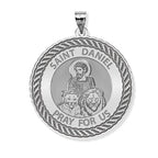 Saint Daniel Round Rope Border Religious Medal