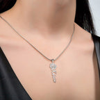 Birth Month Flower Name Necklace with Chain