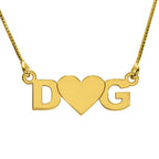 Heart with Initials Necklace