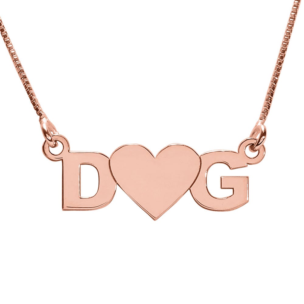 Heart with Initials Necklace