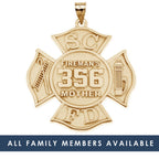 Family Member's Firefighter Badge with Your Number & Department Initals
