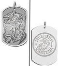 Saint Michael Double Sided Marines Dog Tag Medal