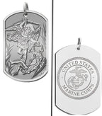 Saint Michael Double Sided Marines Dog Tag Medal