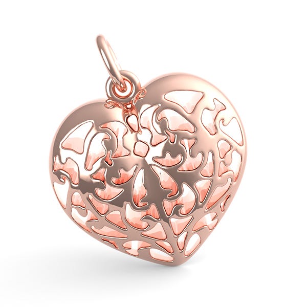Filigree Heart Charm(3618)