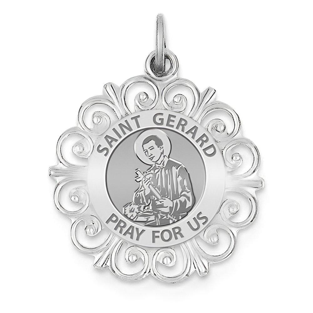 Round Filigree Saint Gerard Medal