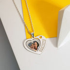 Heart Pendant with # 1 Mom Etched