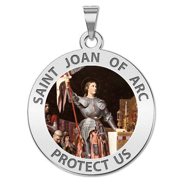 Saint Joan of Arc Religious Medal "Color