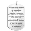 "Lord's Prayer" Dog Tag Block Pendant