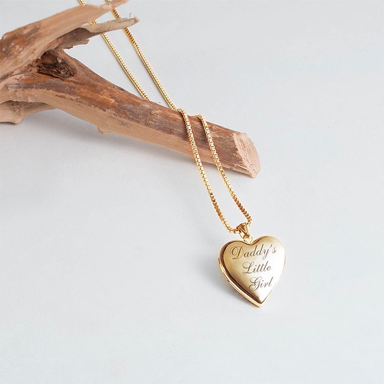 Daddy'S Little Girl Heart Photo Locket