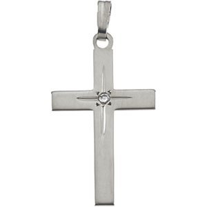 Cross Pendant With Diamond