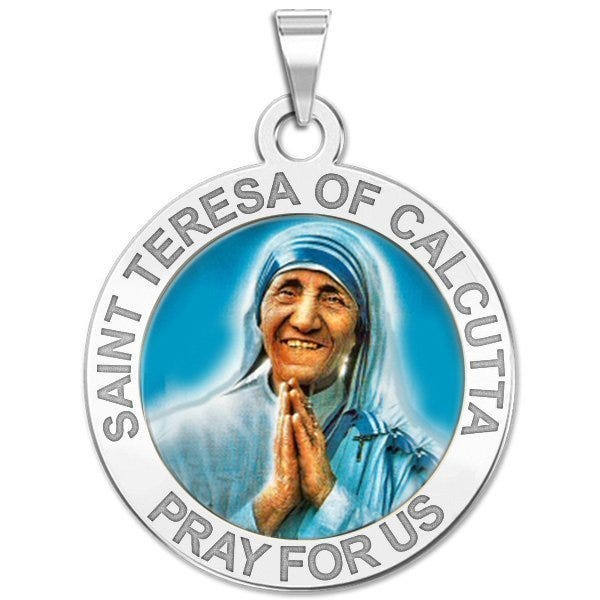 Saint Teresa Of Calcutta Religious Medal In Color