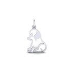 Flat Sitting Dog Charm