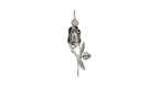 Rose with Stone Charm