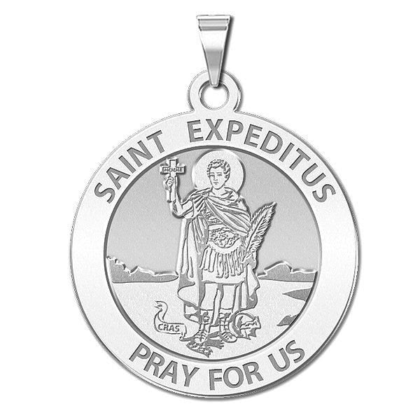Saint Expeditus Round Religious Medal
