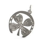 Good Luck Horseshoe & Clover Charm(2582)