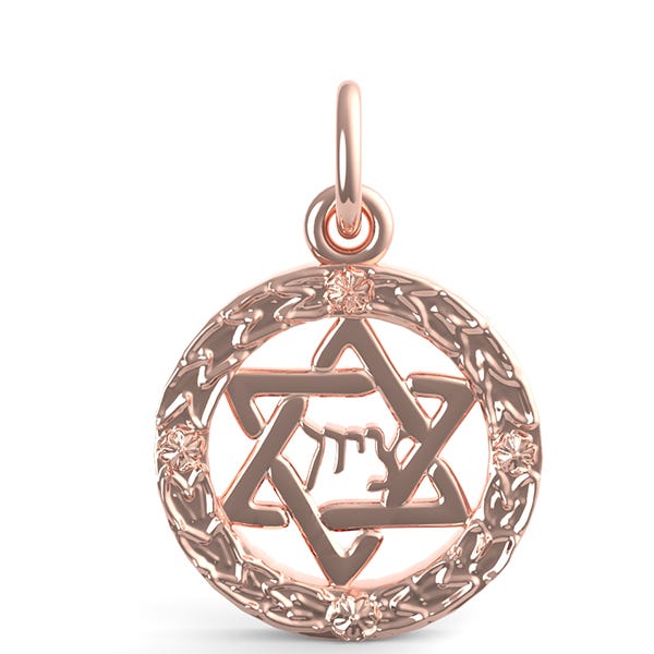 Star Of David Wreath Charm