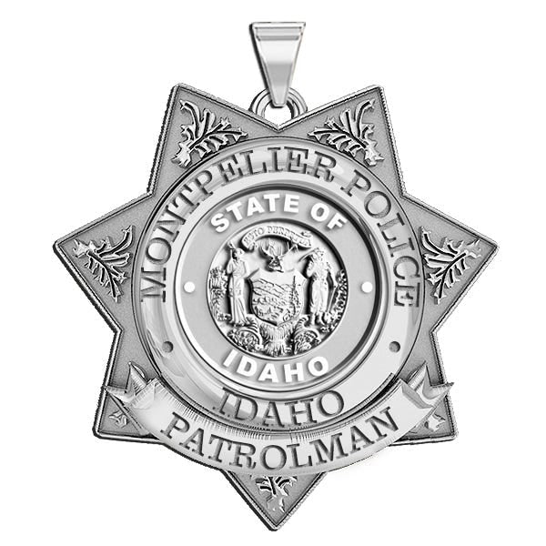 Personalized Idaho Patrolman Badge with Rank and State