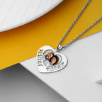 Heart Photo Pendant with Two Names (Cut Out)