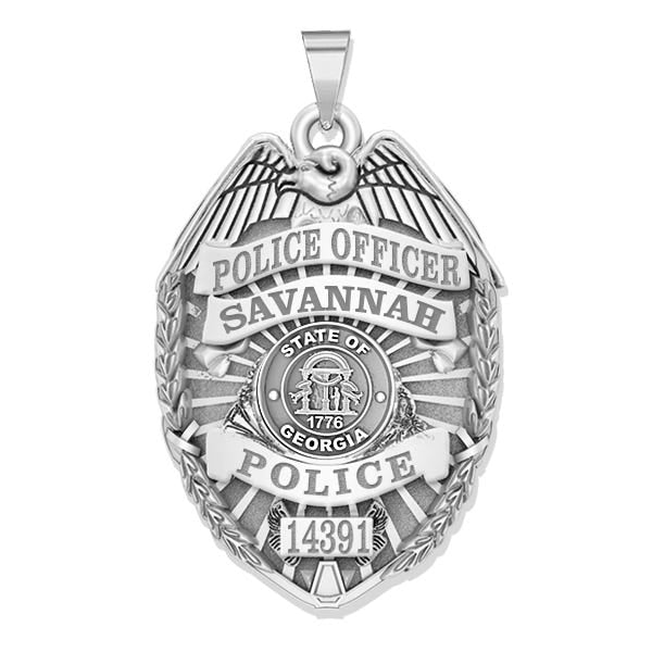 Personalized Georgia Police Badge with Your Name, Rank, Number & Department