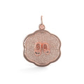 Baby Booties On Scalloped Disc Charm
