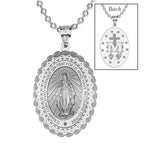 Miraculous Medal Doily Border Oval