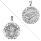 Racing - Saint Christopher Doubledside Sports Religious Medal