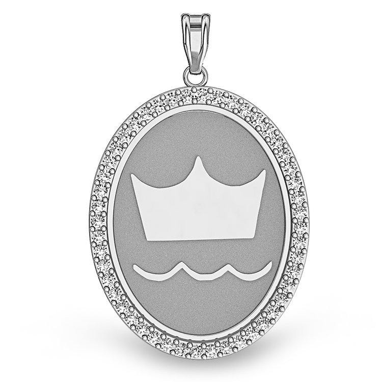 Danish Warmblood Diamond Studded Horse Breed Oval Medal