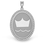 Danish Warmblood Diamond Studded Horse Breed Oval Medal