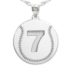 Custom Baseball Pendant with Number