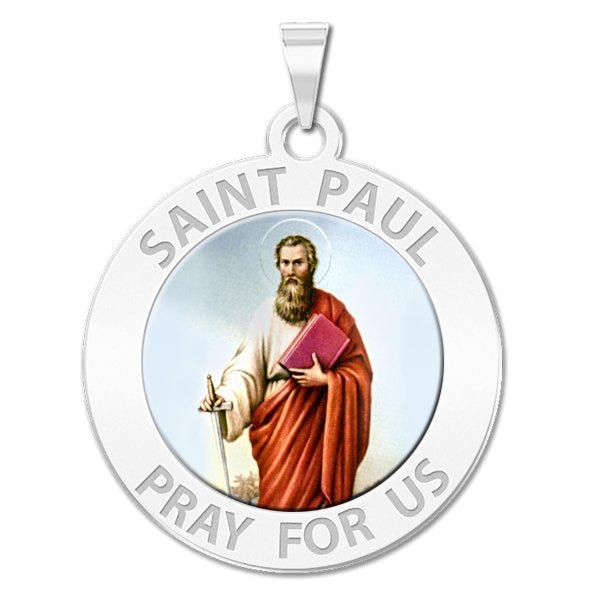 Saint Paul Religious Medal "Color