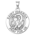 Saint Isberga Round Religious Medal