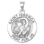 Saint Isberga Round Religious Medal