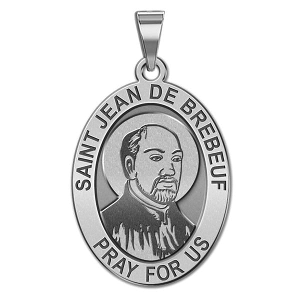 Saint Jean De Brebeuf Oval Religious Medal